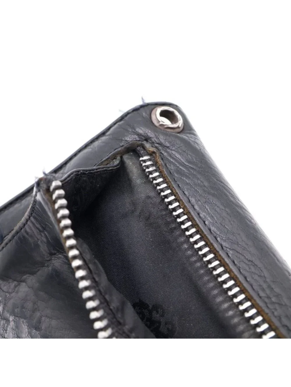 Chrome Hearts Wave Leather Wallet Black